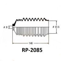 Пыльник рул. рейки RP2085/03-075* MTP