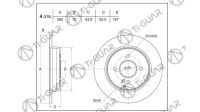 Диск тормозной TG-58411-0U300/RN11003*Ti•GUAR