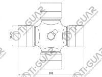 Крестовина TG-CJCS020/GUM-75 * Ti•GUAR