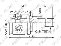 ШРУС TG-IN9506 / 0111-ACV30LH * TiGuar