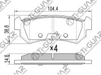 Тормозные колодки TG-3348/PN0376* Ti·GUAR