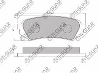 Тормозные колодки TG-499C/PF1412 (КЕРАМИКА)* Ti·GUAR