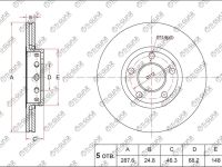 Диск тормозной TG-4B0615301B/RN1050V*Ti•GUAR