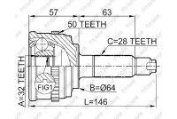 ШРУС TG-4433Z50 / HO-033A50 * TiGuar