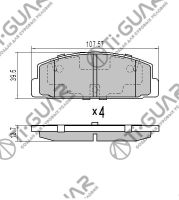 Тормозные колодки TG-219/PN5203* Ti·GUAR