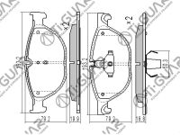 Тормозные колодки TG-1838/PN0385W* Ti·GUAR