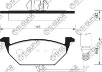 Тормозные колодки TG-0148/PN0148W* Ti·GUAR