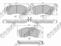 Тормозные колодки TG-296C/PN7247 (КЕРАМИКА)* Ti·GUAR