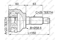 ШРУС TG-6849 / MA-049 * TiGuar