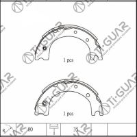 Тормозные колодки (РУЧНОГО ТОРМОЗА) TG-4525/FN2298* Ti·GUAR (комплект 4шт.)