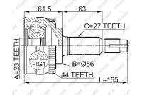 ШРУС TG-7434Z44/NI-034A44* TiGuar