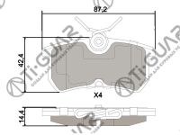 Тормозные колодки TG-0120/PN0120* Ti·GUAR