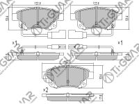 Тормозные колодки TG-1725/PN0431W* Ti·GUAR