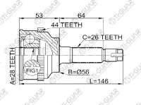 ШРУС TG-6834Z44 / MA-034A44 * Ti-Guar