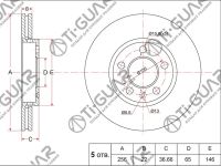 Диск тормозной TG-1J0615301D/RN1082V*Ti•GUAR