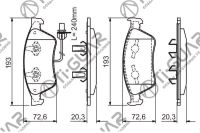 Тормозные колодки TG-0351/PN0351W* Ti·GUAR