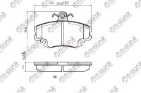 Тормозные колодки TG-0284/PN0284W* Ti·GUAR