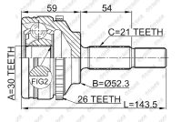 ШРУС TG-8201Z26/2410-LOGA26* TiGuar