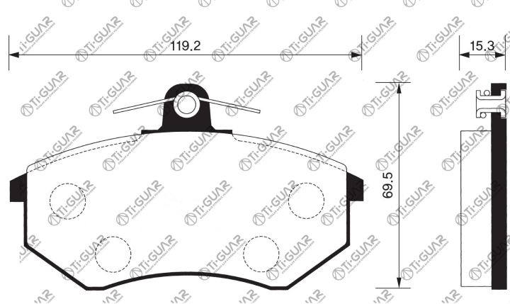 Тормозные колодки TG-0018/PN0018* Ti·GUAR